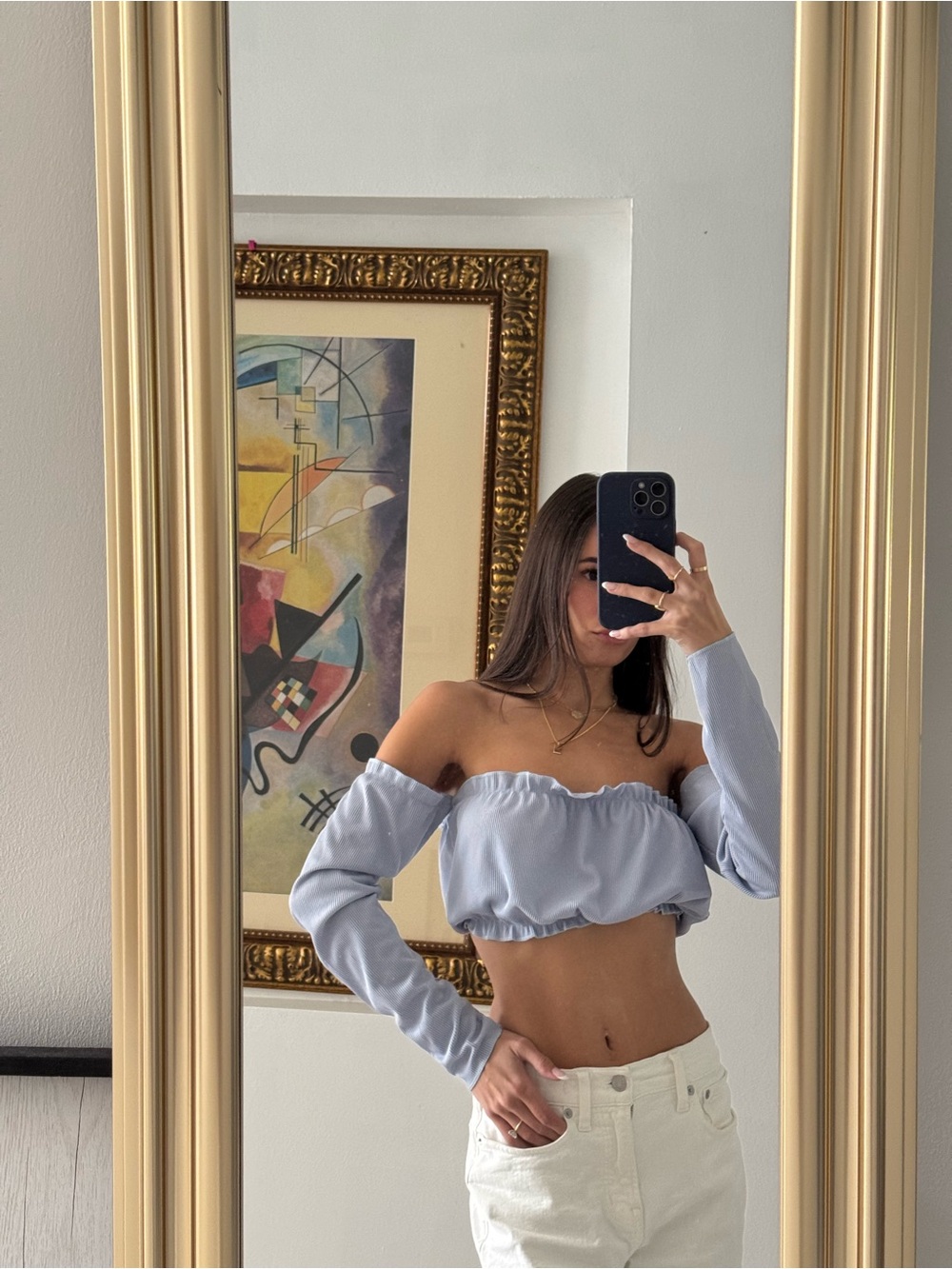 Missguided Bardot Ruffle Ribbed Bralette (NWT)